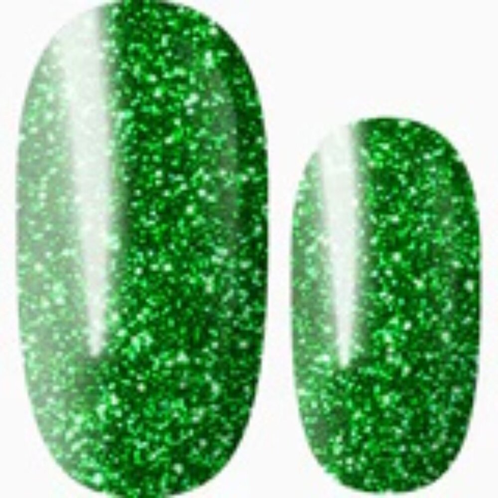 3 for 15 - LILY & FOX - JADE OF MAJESTY Nail Stickers Wrap Strips Green Glitter